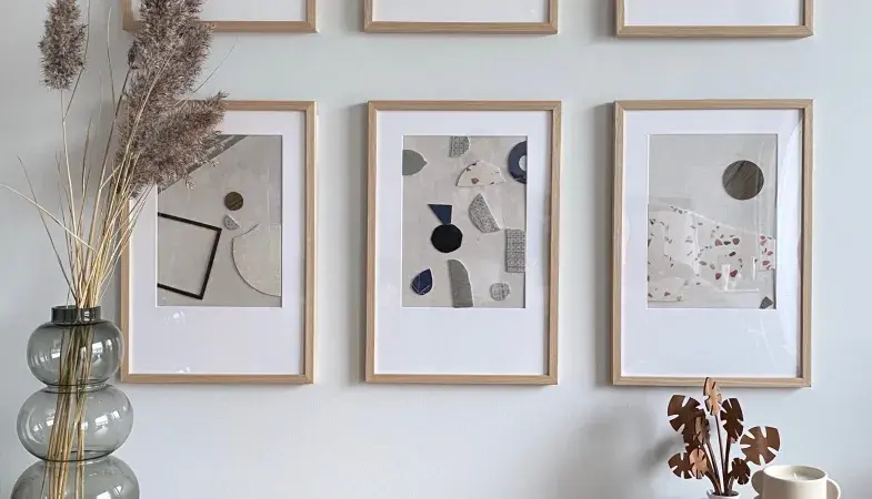 Un mur de cadre arty et épuré
